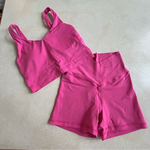 OFFLINE by Aerie Other - OFFLINE Real Me High Waisted Crossover Bike Short Tank Top Set Small